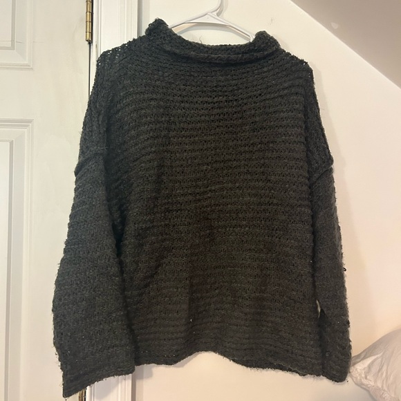 Aerie Dark Grey Sweater with loose turtleneck - Picture 3 of 3